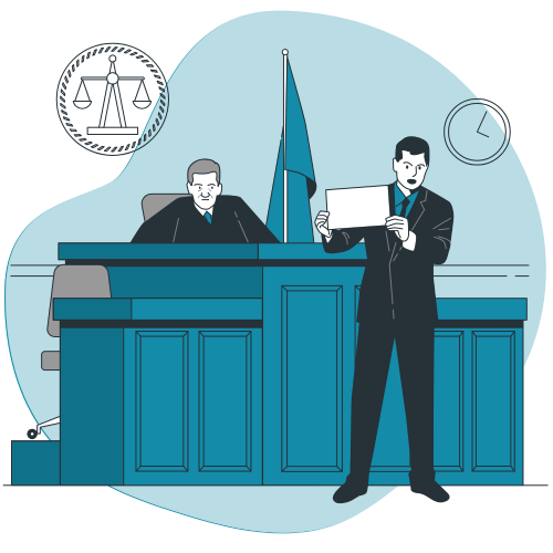 Ilustracja do usługi Reprezentacja przed sądem